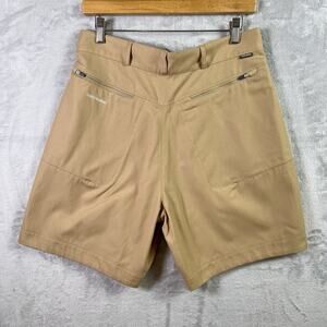 Icebreaker Women's Hike Shorts NWT Size 30 Tan Wool Blend Zip Pockets Outdoor